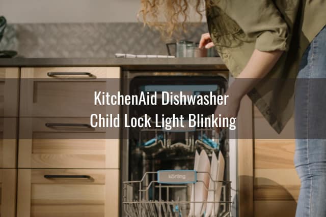kitchen aid dishwasher child lock light flashing