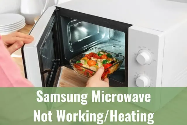 Putting food inside the microwave