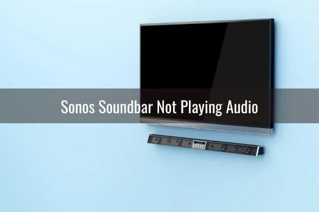 Soundbar below the flat screen TV