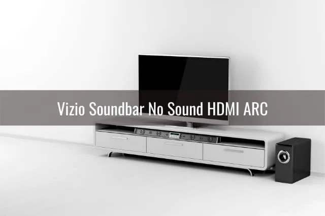 Soundbar below the flat screen TV