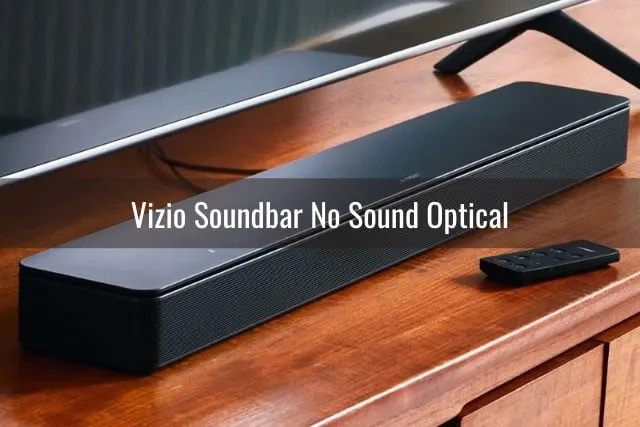 Soundbar below the flat screen TV