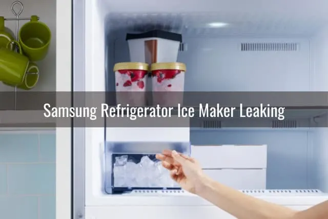 Man putting Ice in the refrigerator