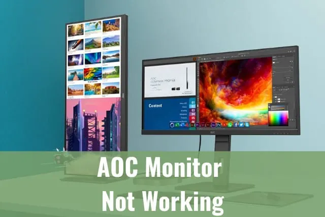 Monitor placed on the desk table