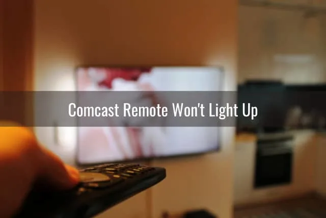 Holding a remote while pointing in the TV