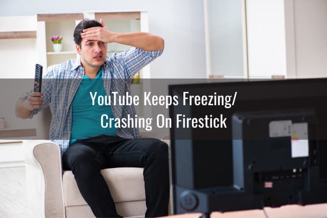 Confused Man while watching TV