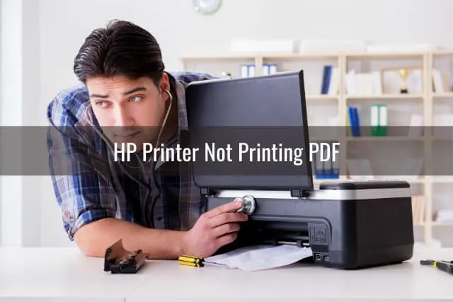 Man checking the printer