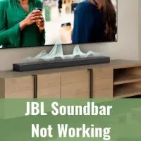 Soundbar below the flat screen TV