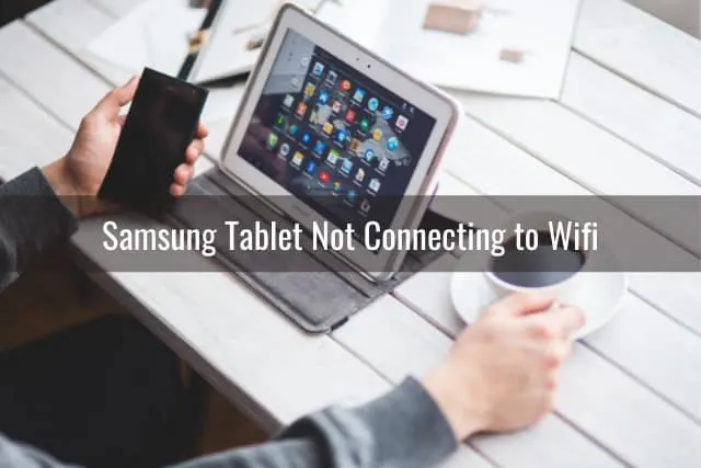 Man using the tablet