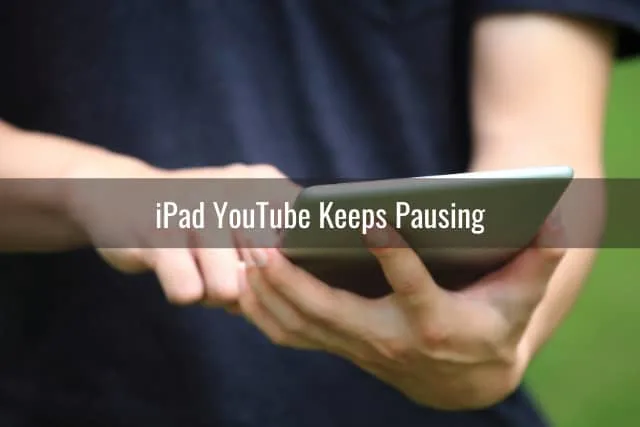 Man holding ipad