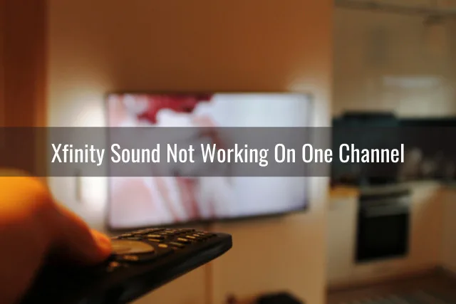 Holding a remote while pointing in the TV