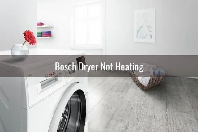 Dryer machine in laundry room