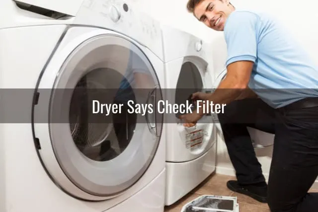 Man fixing the dryer