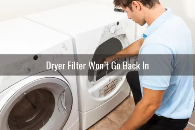Man fixing the dryer