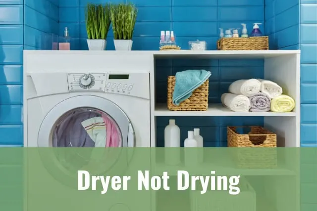 White dryer behind the table