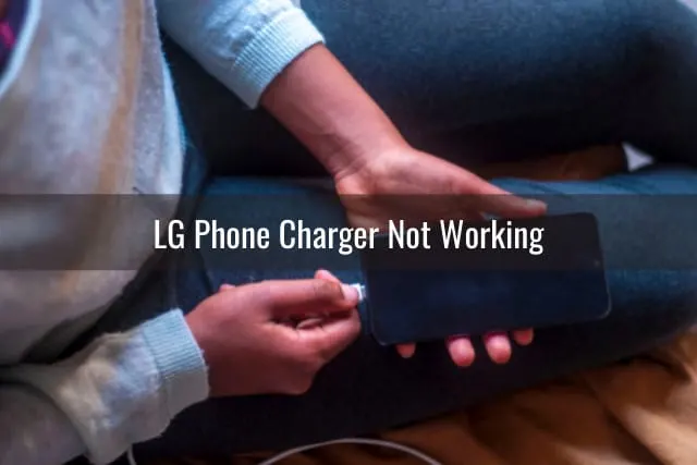 Woman charging the phone