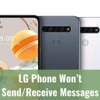 LG white and silver phone