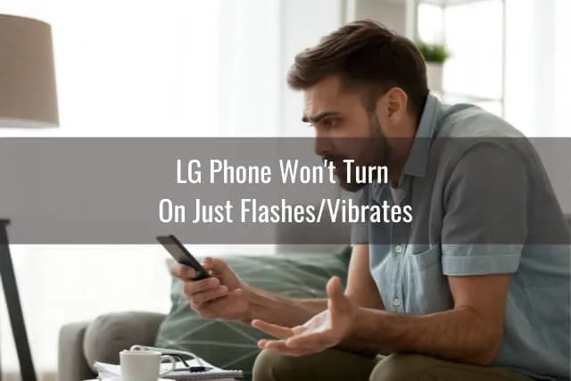 frustrated man while holding a phone