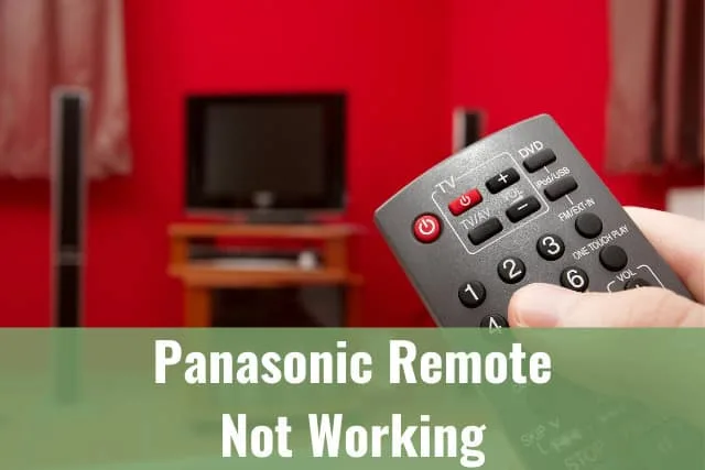 Holding a remote while pointing in the TV