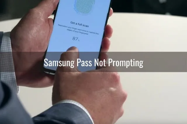 Holding a samsung phone