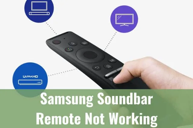 Holding a black remote