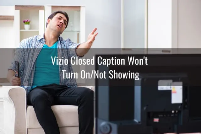 Frustrated man watching TV
