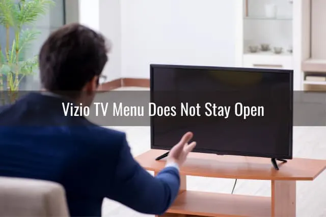 Frustrated man watching tv