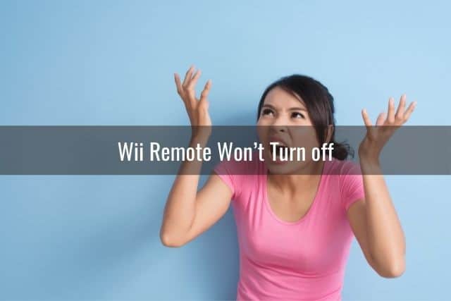 Frustrated female with both hands up