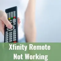 Holding a remote while pointing in the TV
