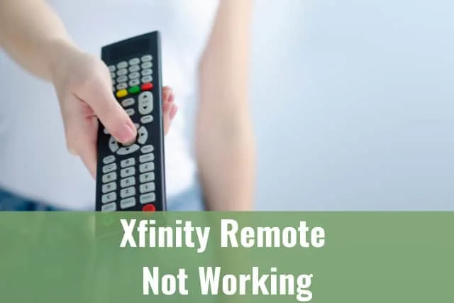 Holding a remote while pointing in the TV