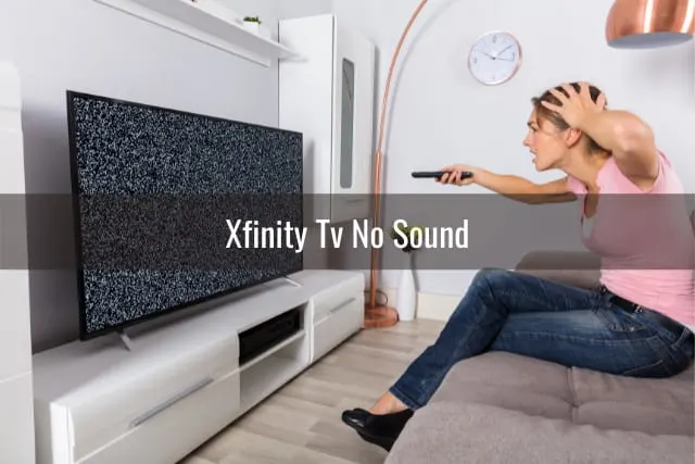Frustrated woman while watching tv