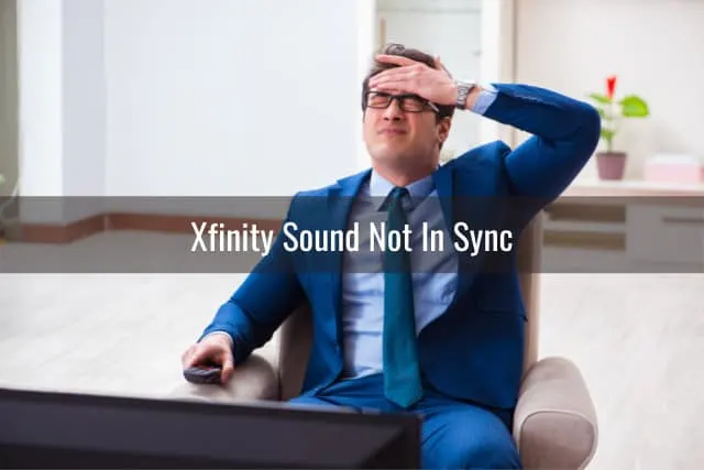 Frustrated man while watching tv