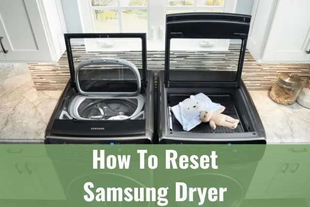 Two black samsung dryer