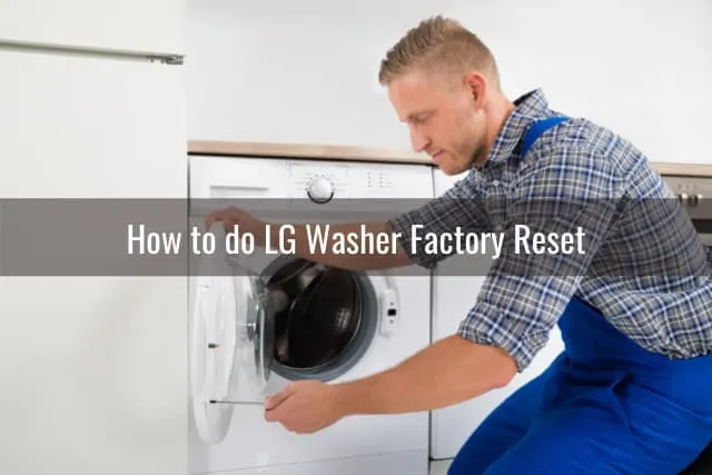 man fixing the washing machine