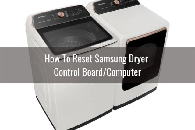 Two white samsung dryer