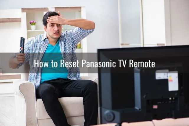 Confused Man while watching TV