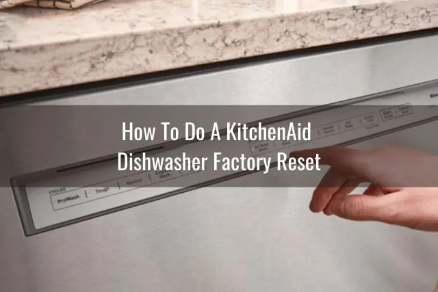 Adjusting the diswasher