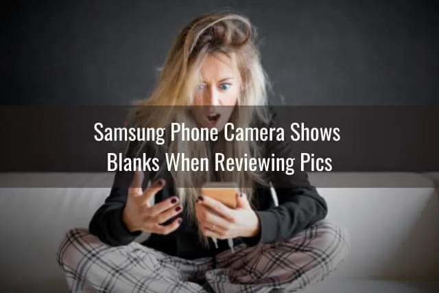 frustrated woman holding a phone
