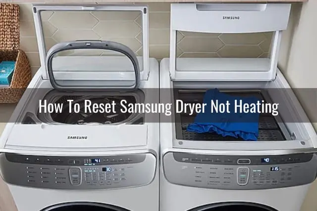 Two white samsung dryer