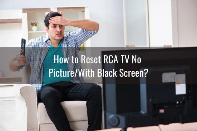 Confused Man while watching TV