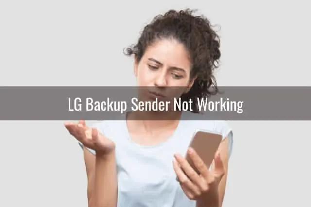 Confused woman holding a phone