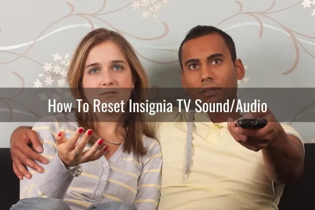 Confused couple while watching tv