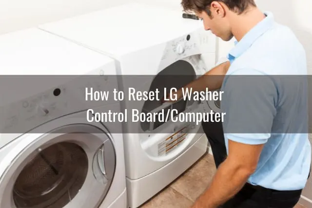 man fixing the washing machine
