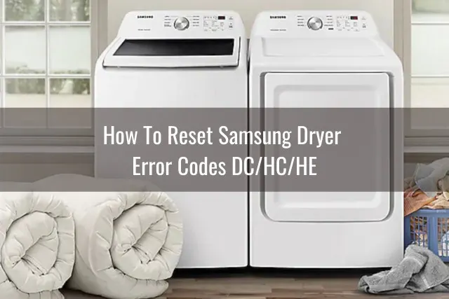 Two white samsung dryer