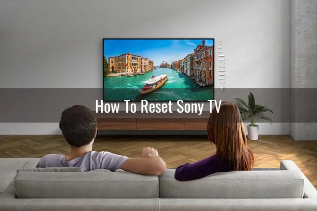 Couple watching TV