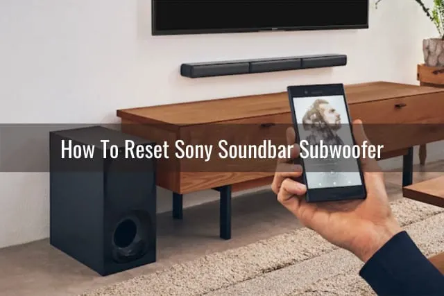 Soundbar below the flat screen TV