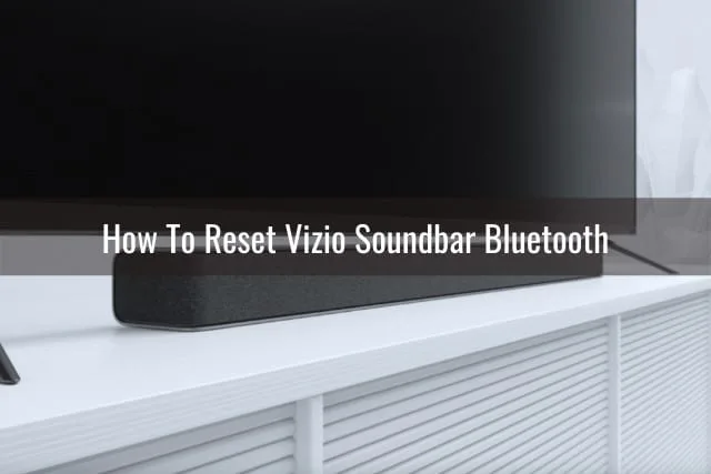 Soundbar below the flat screen TV