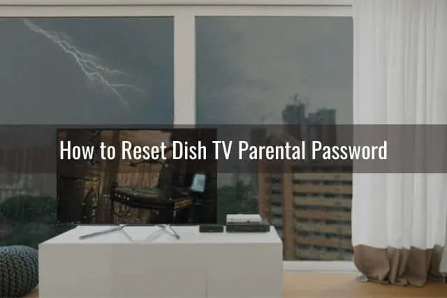 TV with streaming device console on white table