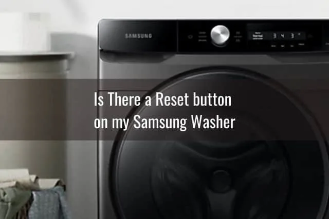 Close up corner of washing machine