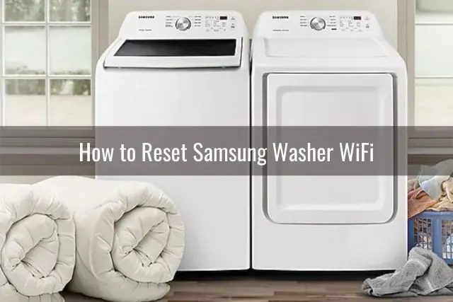 White top load washer and dryer machines