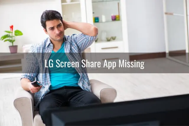 Confused Man while watching TV